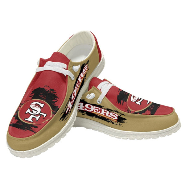 Women's San Francisco 49ers Loafers Lace Up Shoes 002 (Pls check description for details)
